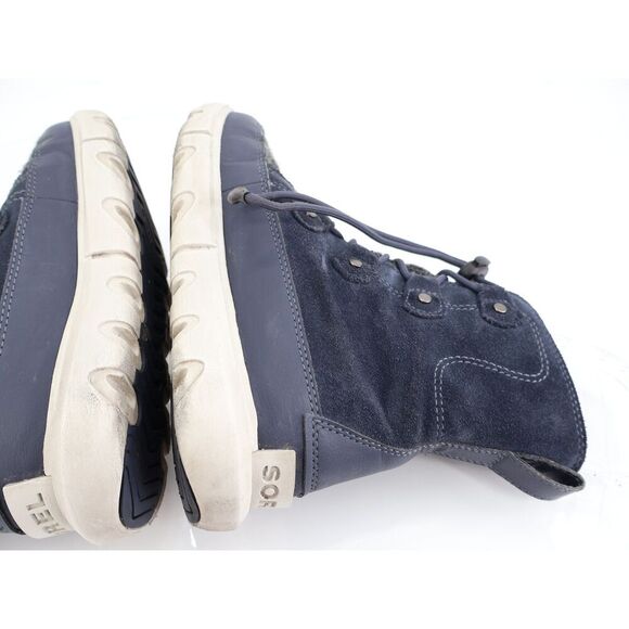 Sorel Kids' Explorer Waterproof Lace-Up Boot Blue Tall Winter Size 3 Leather - Picture 8 of 11